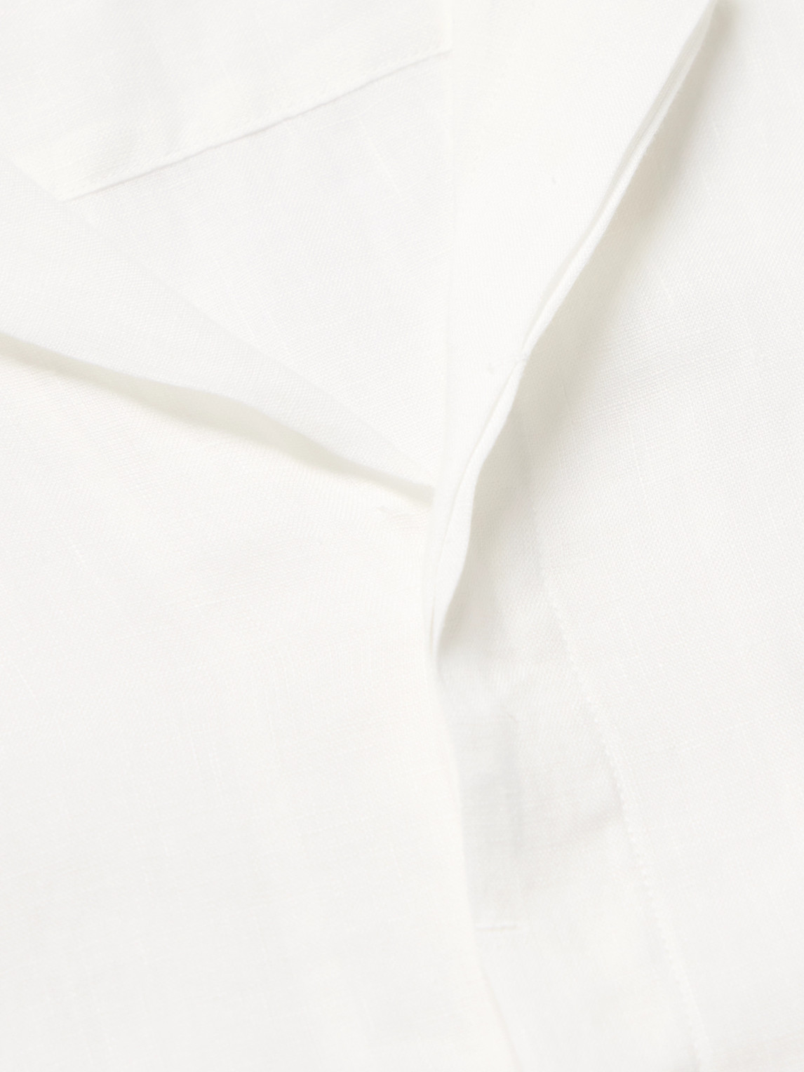 Orlebar Brown Maitan Ii Camp-collar Linen Shirt In White