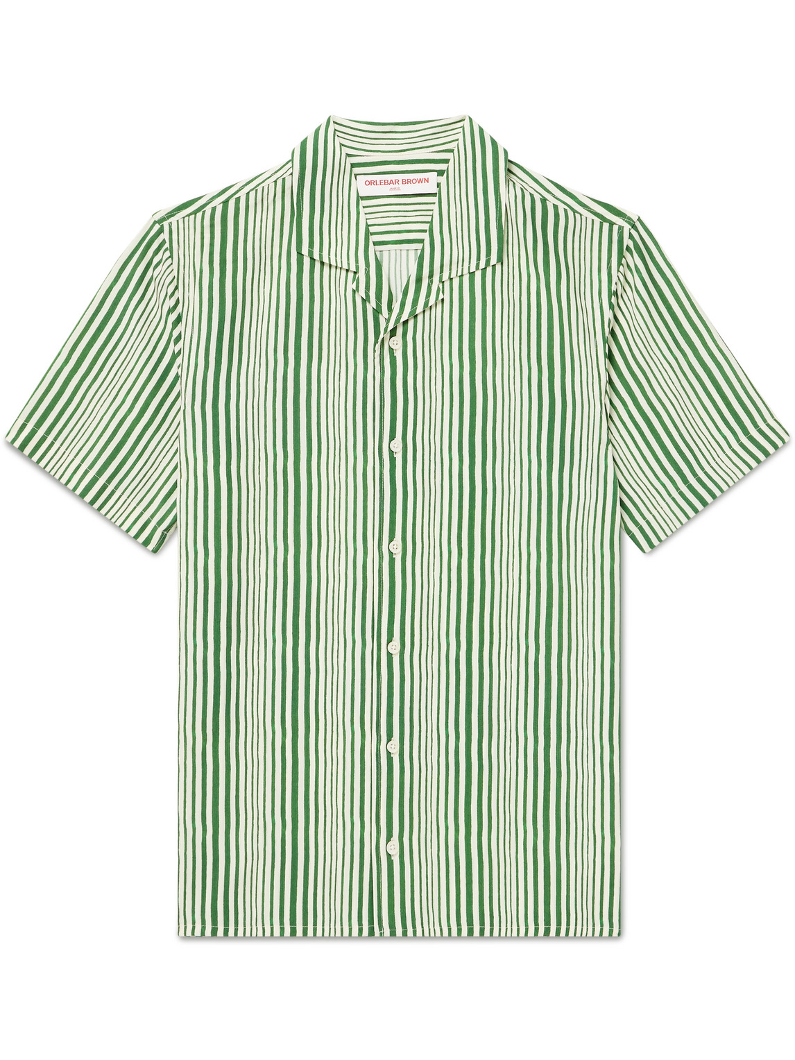 Orlebar Brown Hibbert Camp-collar Striped Lyocell Shirt