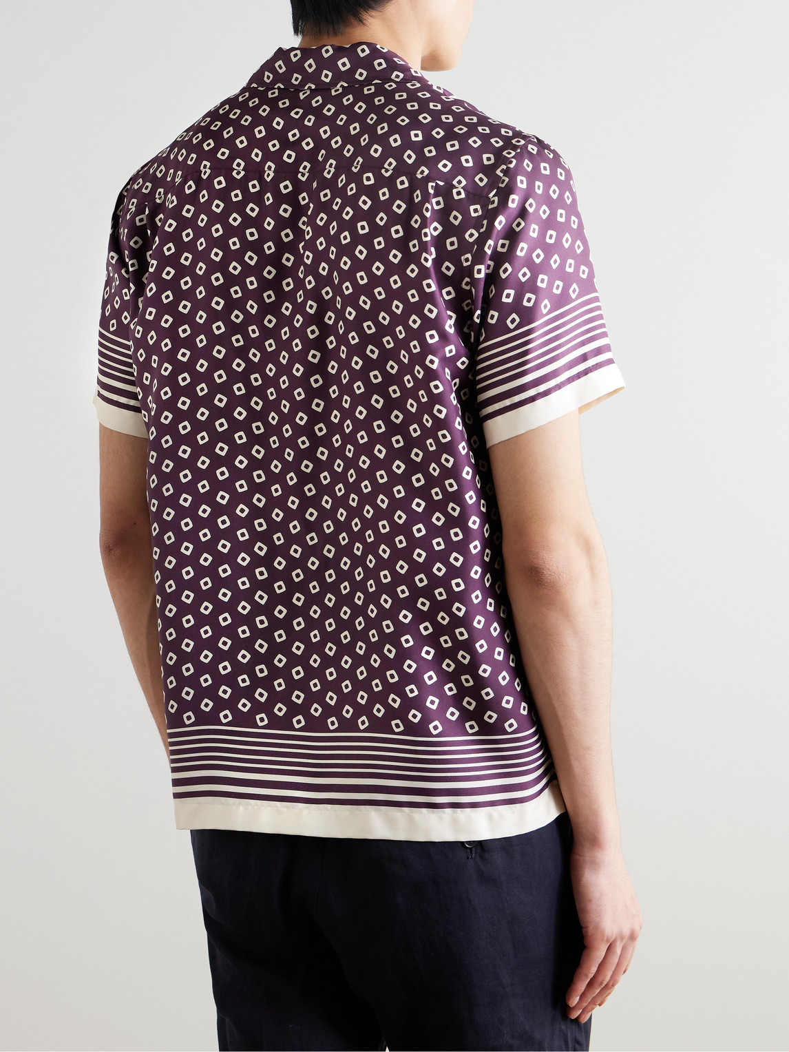Orlebar Brown Maitan Camp-collar Printed Silk-twill Shirt In Multi