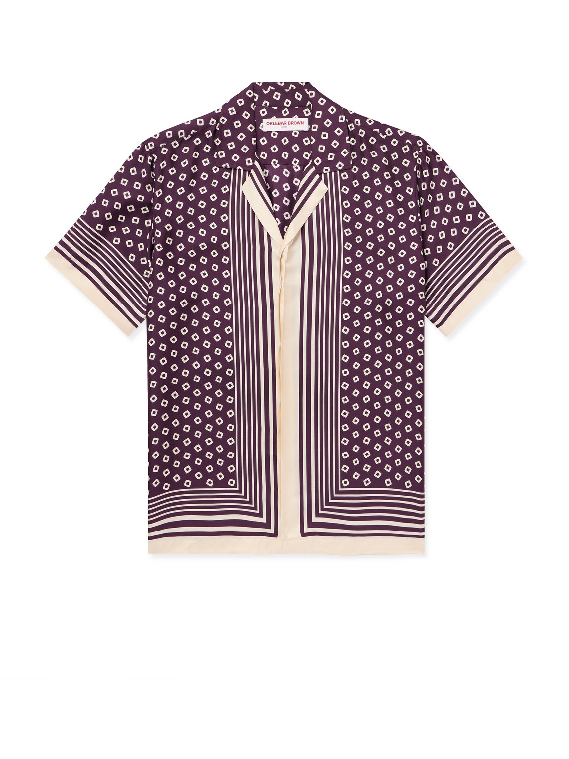 Orlebar Brown Maitan Camp-collar Printed Silk-twill Shirt In Multi