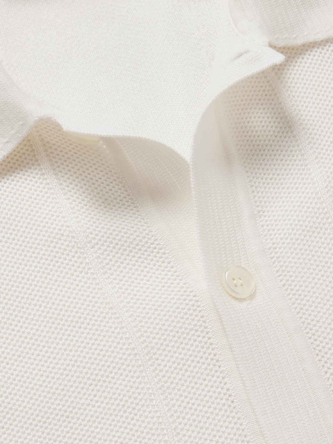 Orlebar Brown Tiernan Ribbed Cotton Shirt In White