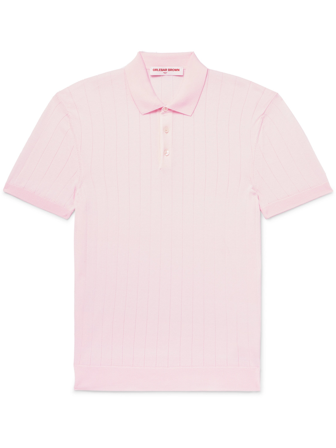 Orlebar Brown Burnham Slim-fit Ribbed Organic Cotton Polo Shirt