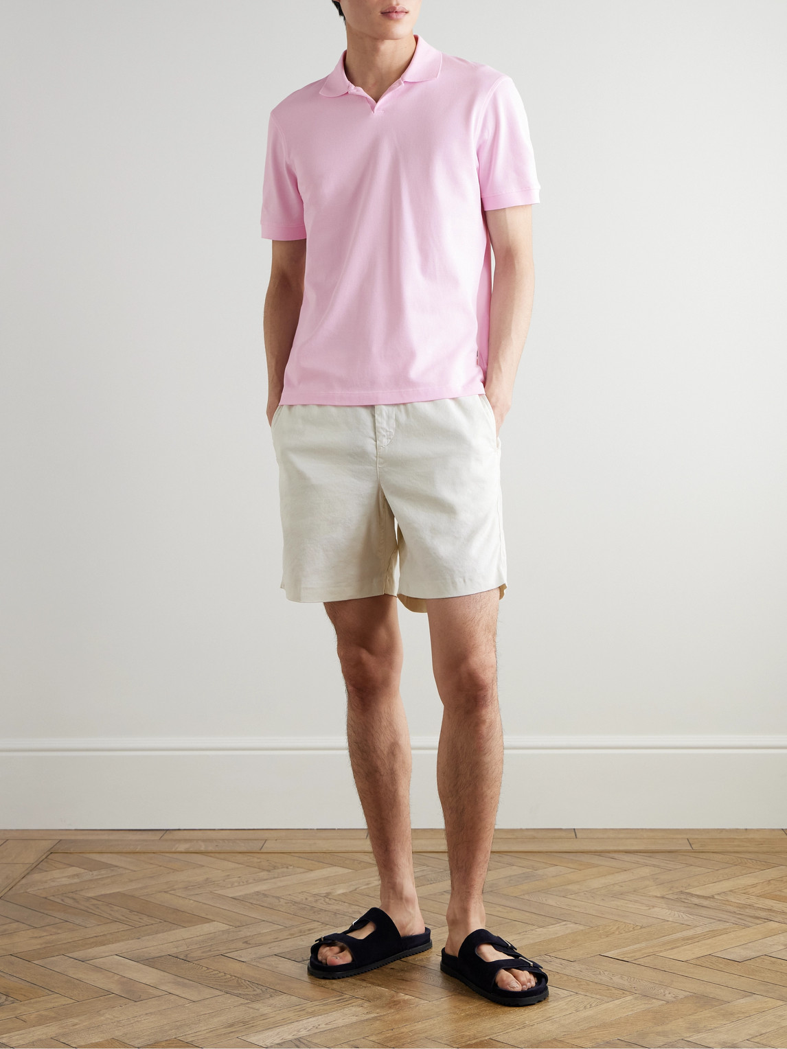 Orlebar Brown Bruno Slim-fit Organic Cotton-piqué Polo Shirt In Burgundy