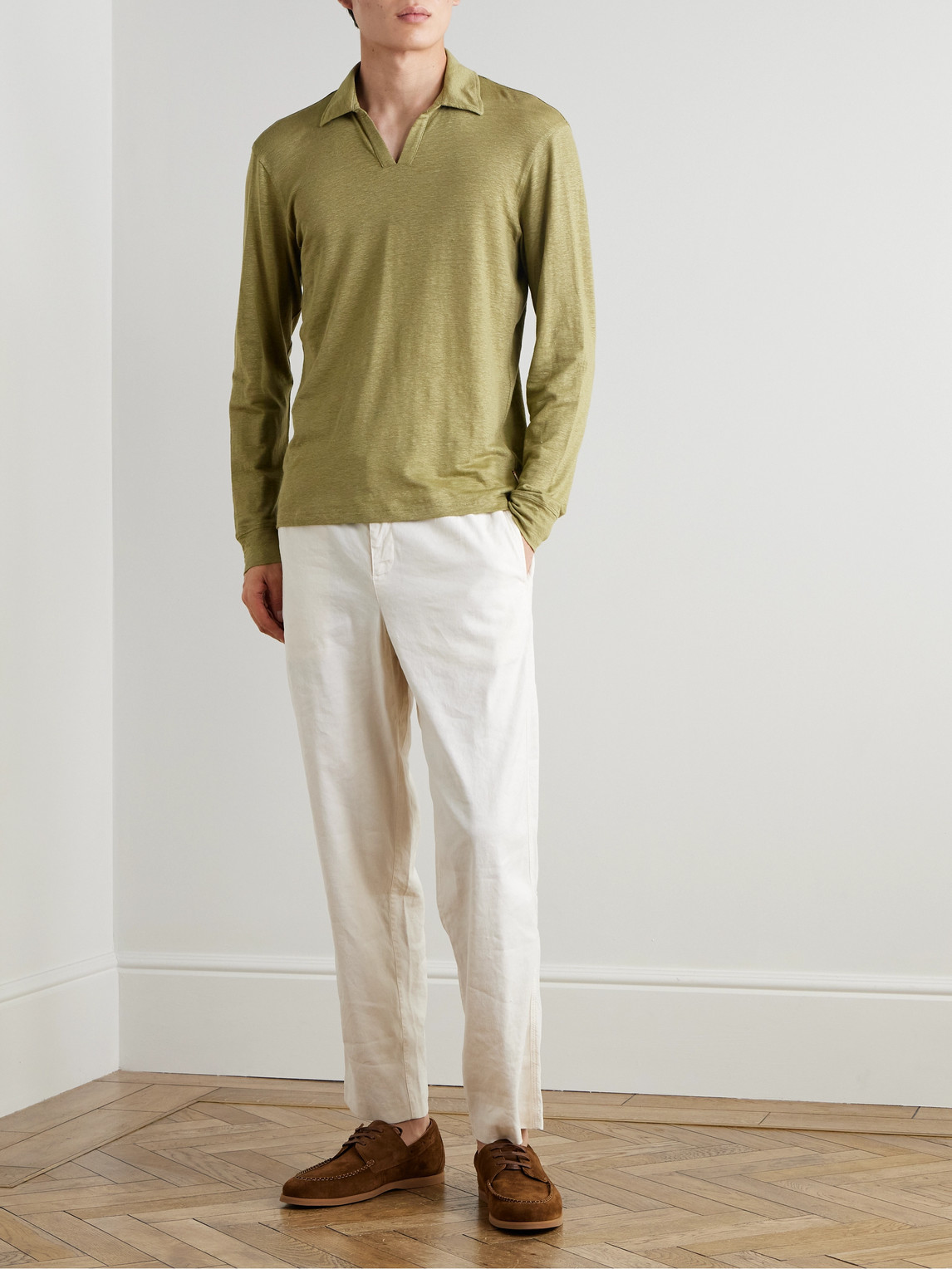 Orlebar Brown Felix Linen-jersey Polo Shirt