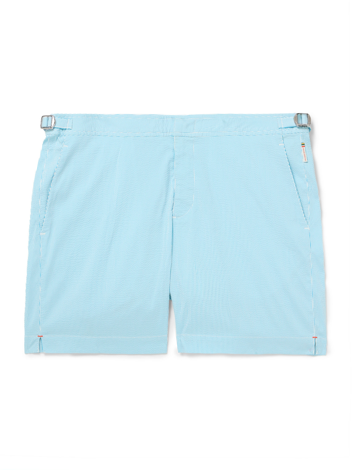 Orlebar Brown Bulldog Straight-leg Mid-length Striped Seersucker Swim Shorts