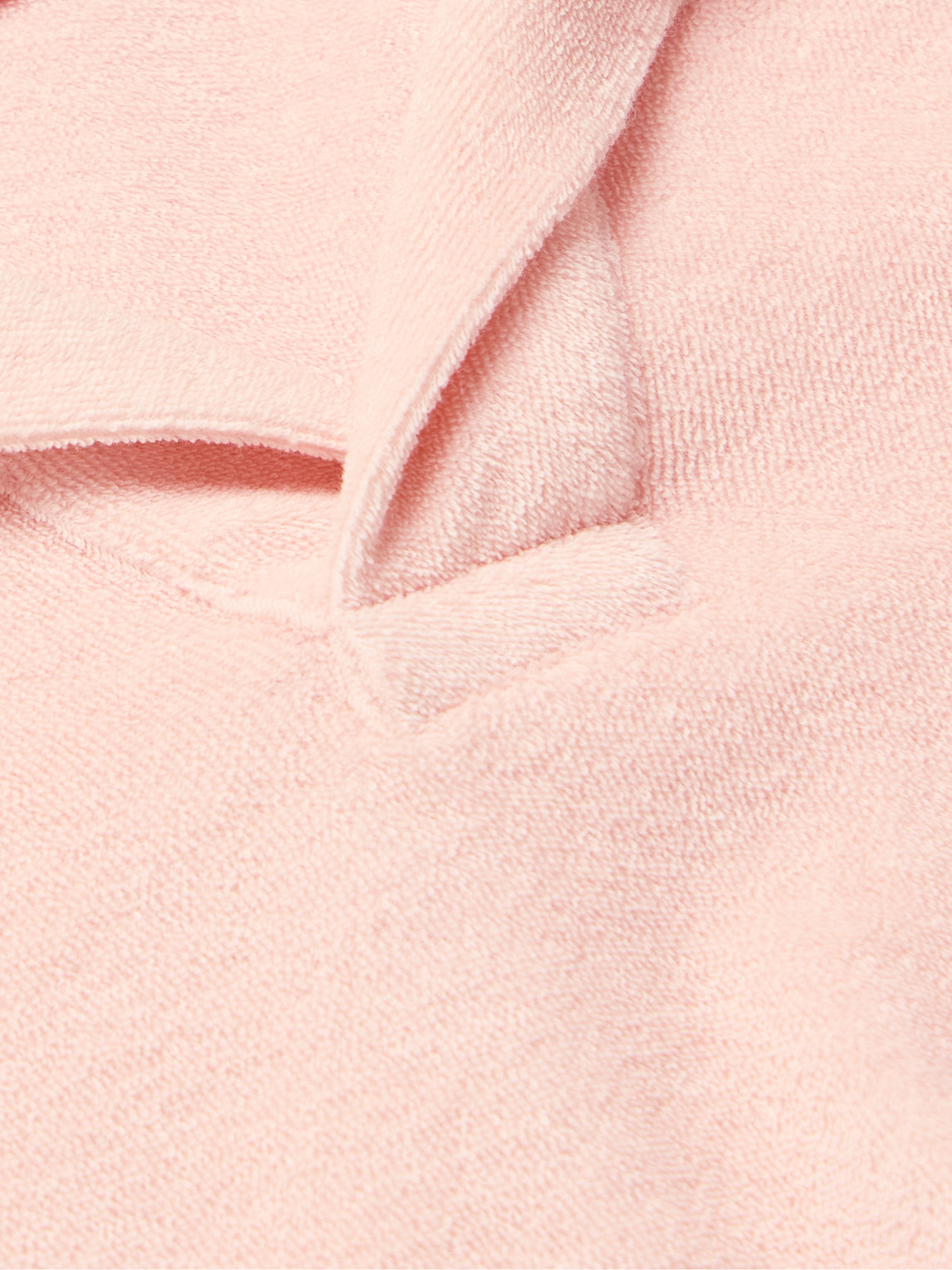 Orlebar Brown Organic Cotton-terry Polo Shirt In Pink