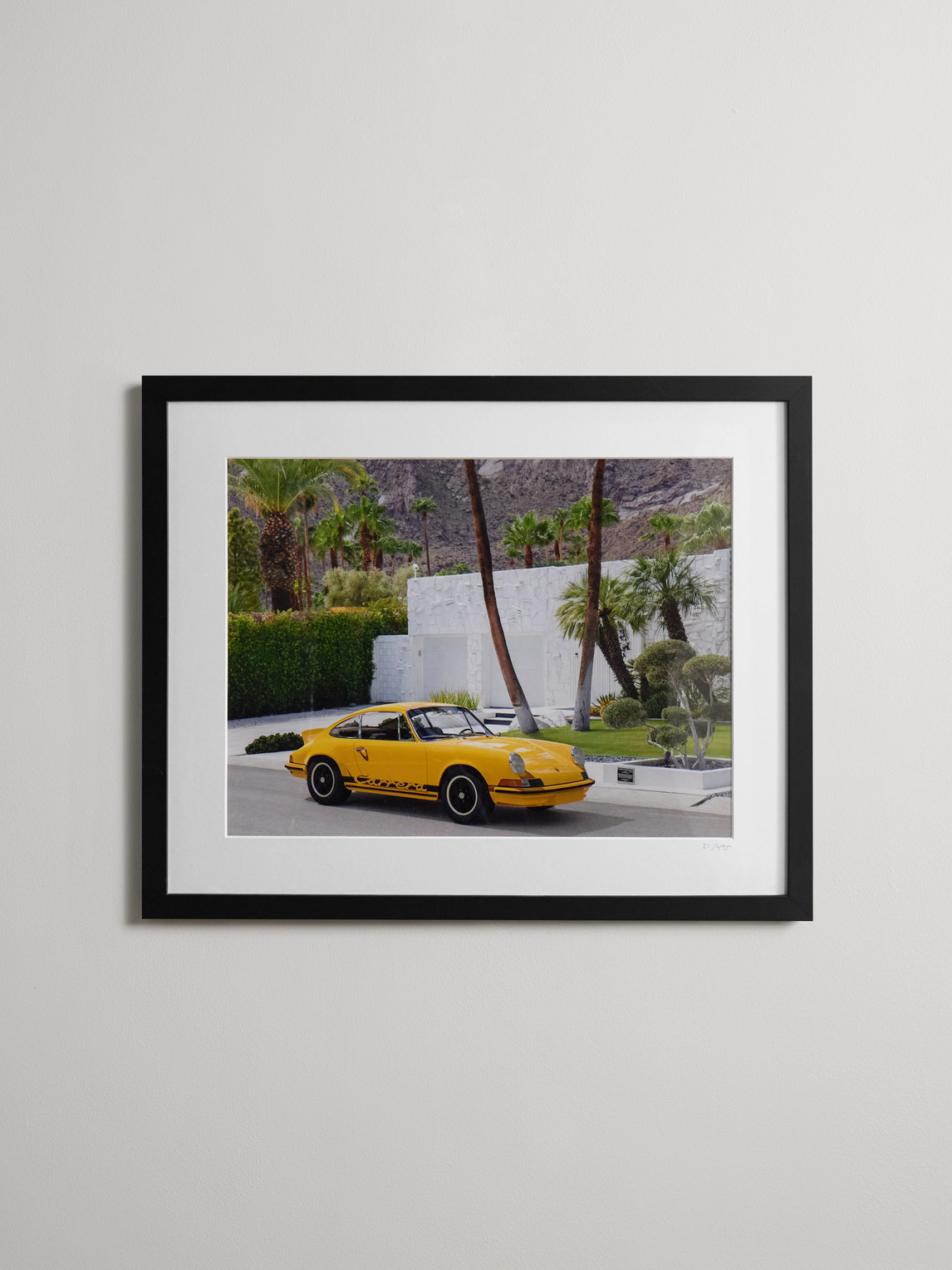 Framed 2024 Porsche CarreraPS in Palm Springs Print, 16" x 20"