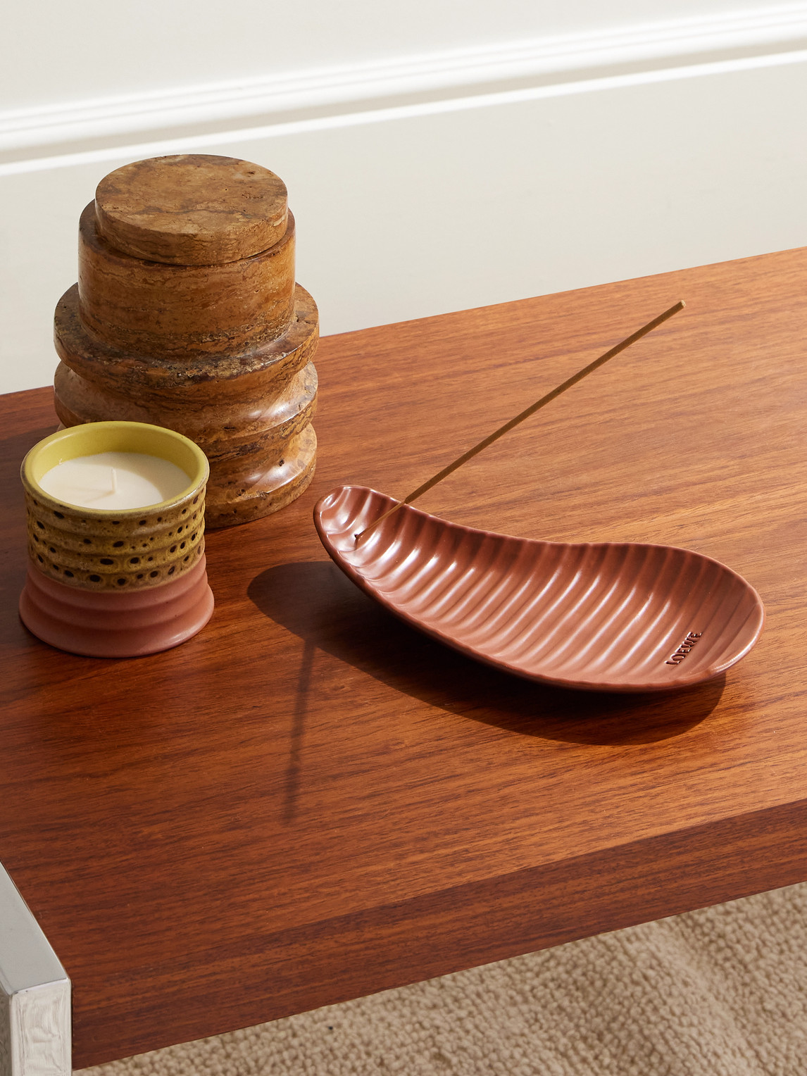 Ivy Ceramic and Bamboo Incense Set — 2
