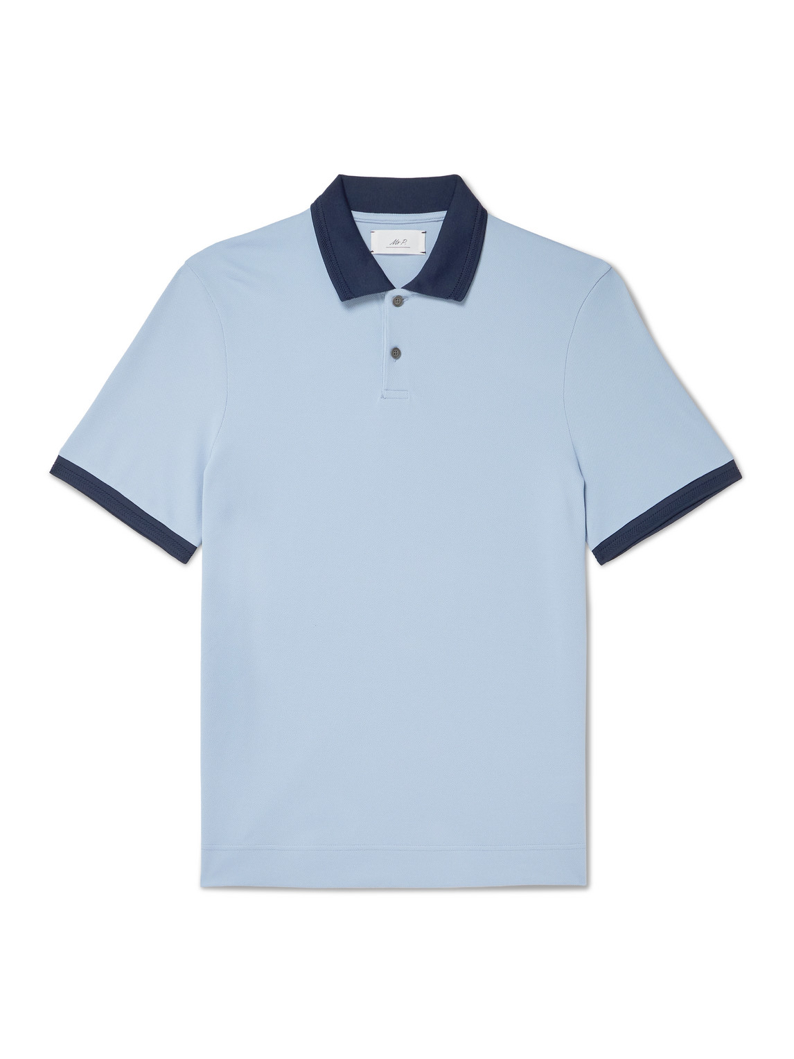 Two-Tone Piqué Golf Polo Shirt