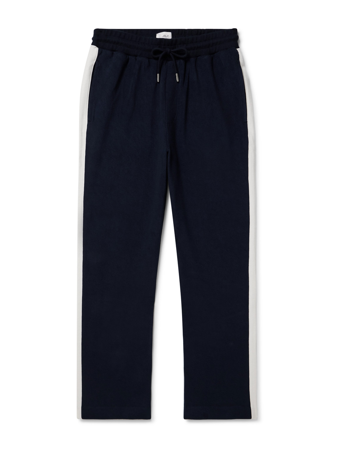 Clubhouse Straight-Leg Striped Cotton-Blend Jersey Track Pants