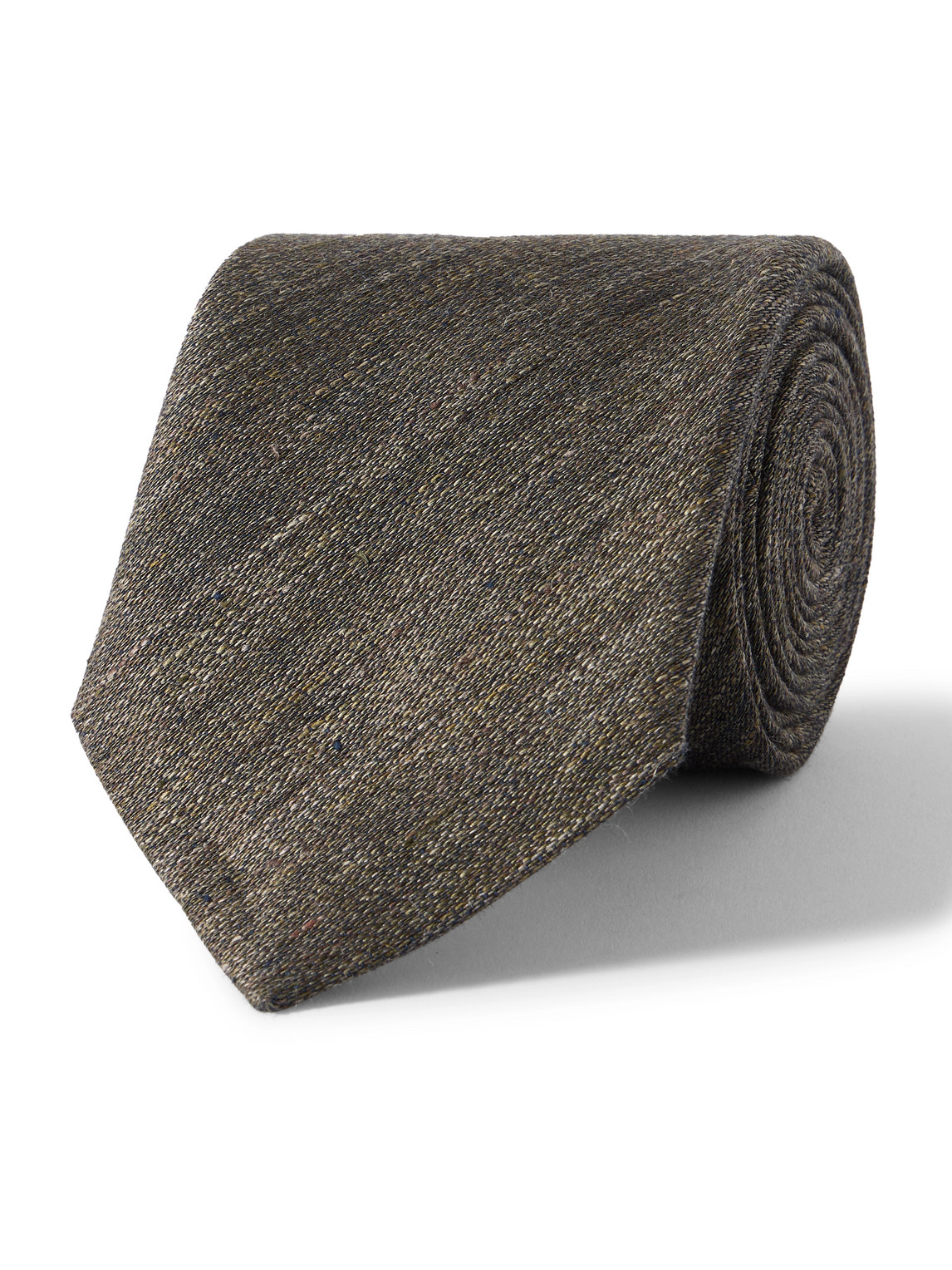 8.5cm Linen and Silk-Blend Tie