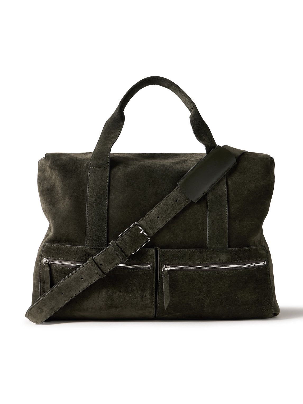 Metier Racer 53 Suede Weekend Bag In Green