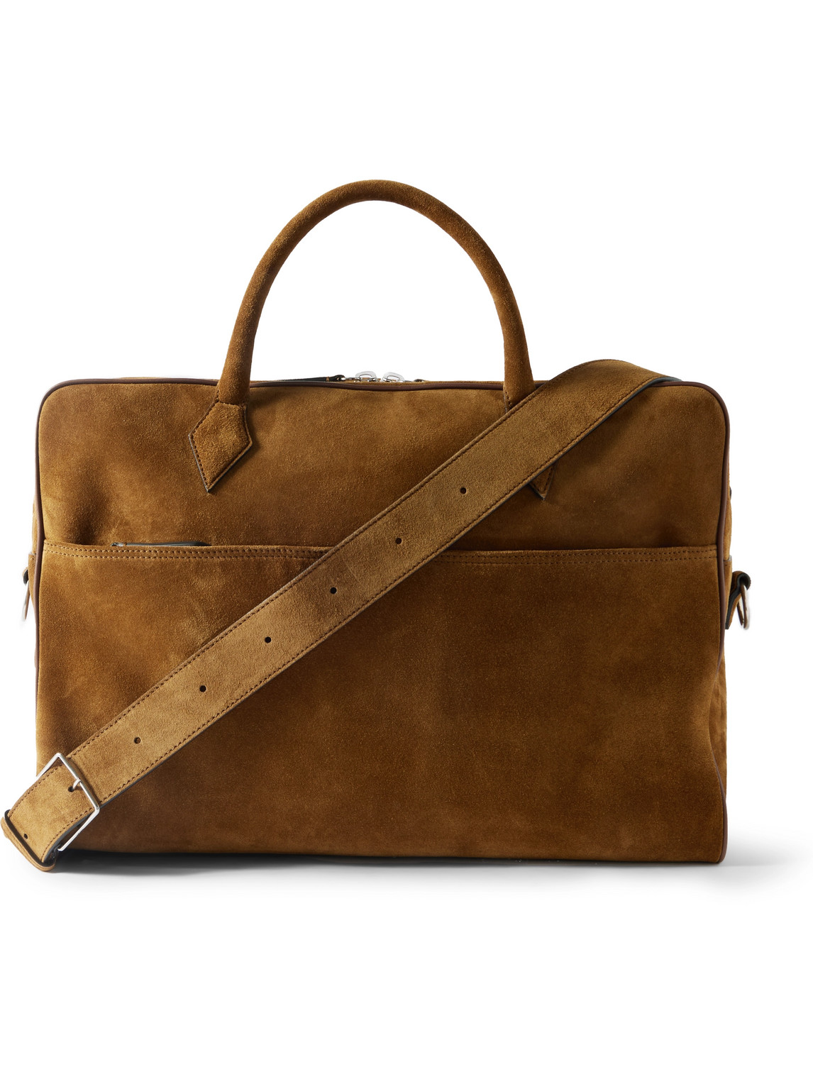 Metier Closer Two Day Suede Holdall In Brown