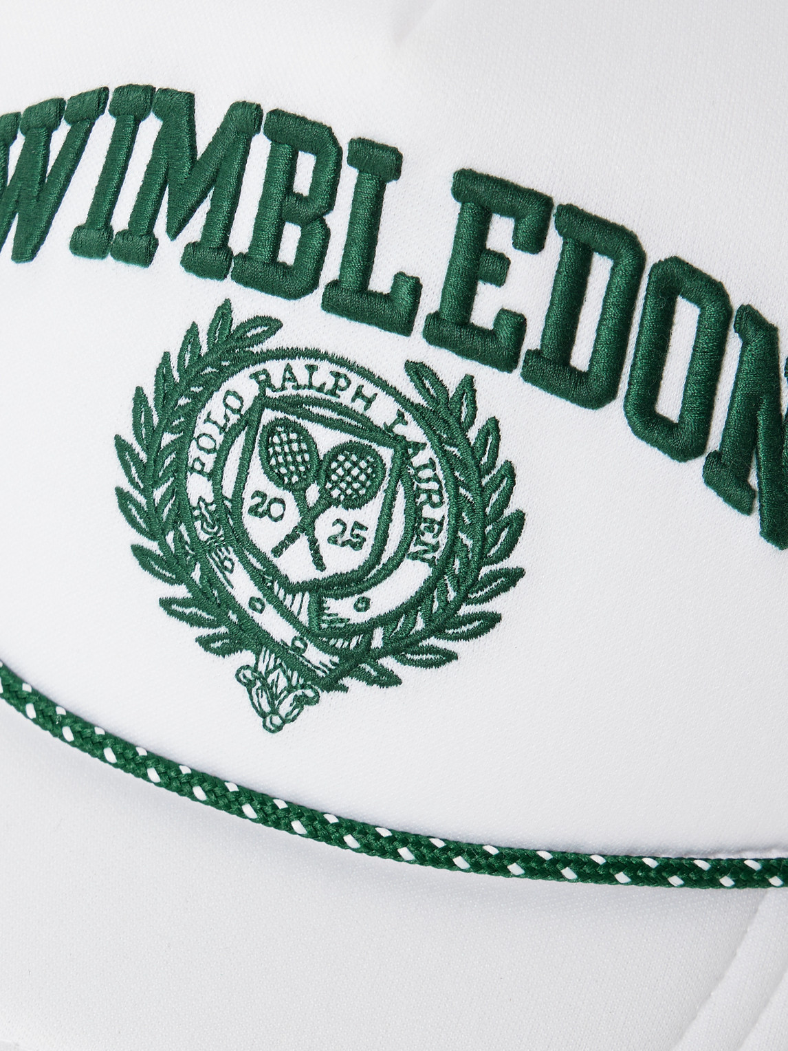 Polo Ralph Lauren Wimbledon Logo-embroidered Scuba And Mesh Trucker Cap