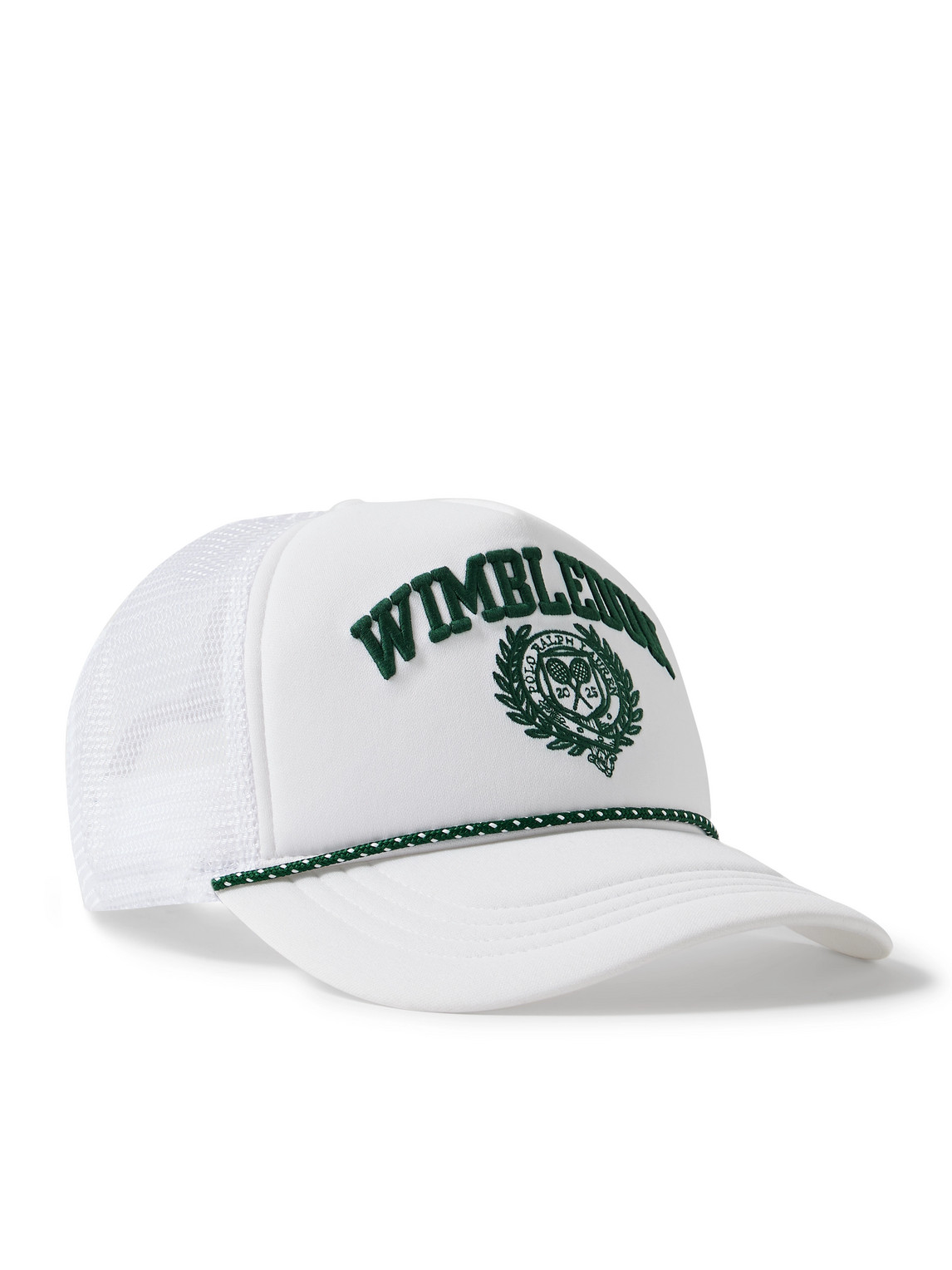 Polo Ralph Lauren Wimbledon Logo-embroidered Scuba And Mesh Trucker Cap