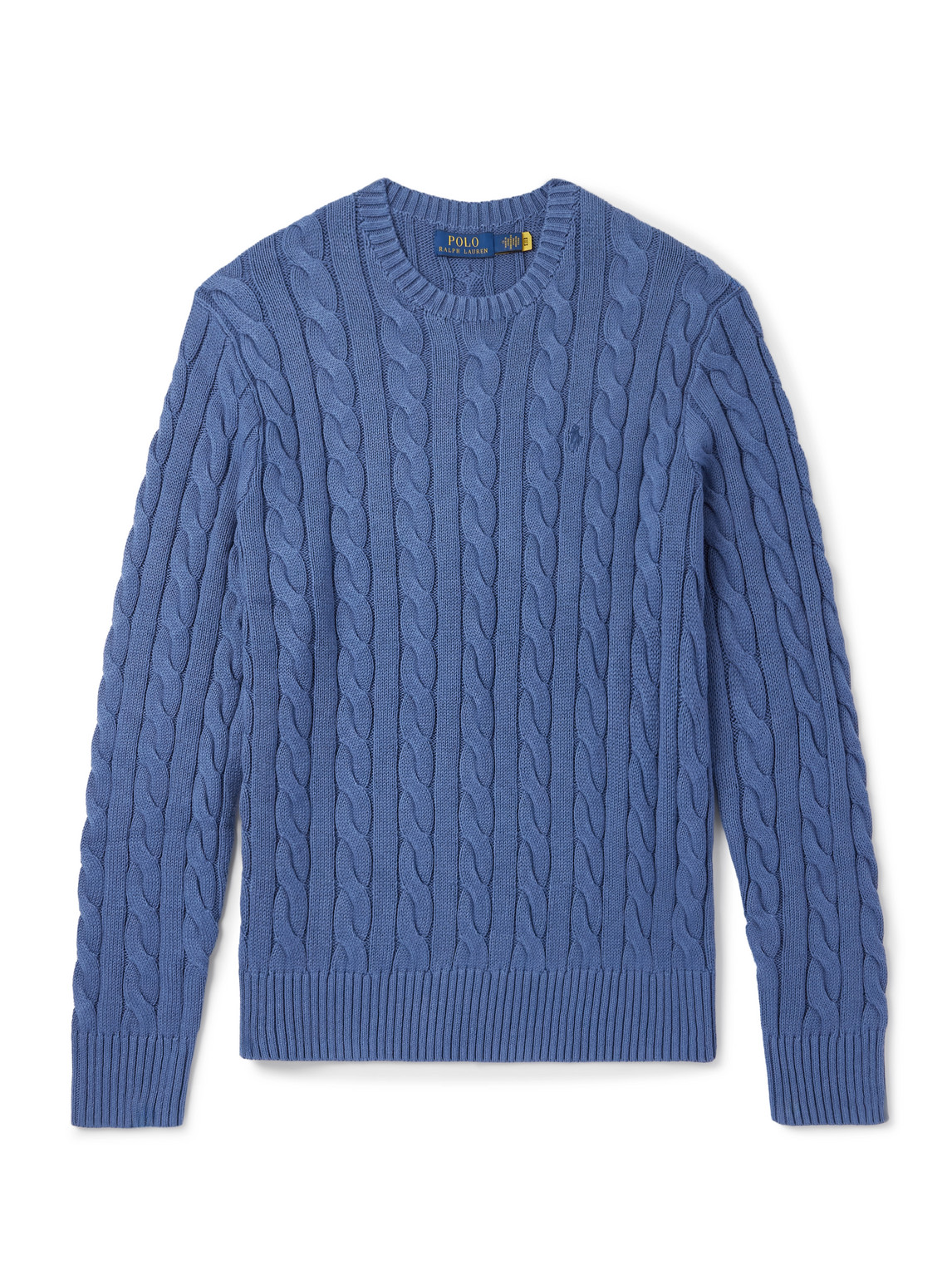 Polo Ralph Lauren Logo-embroidered Cable-knit Cotton Jumper