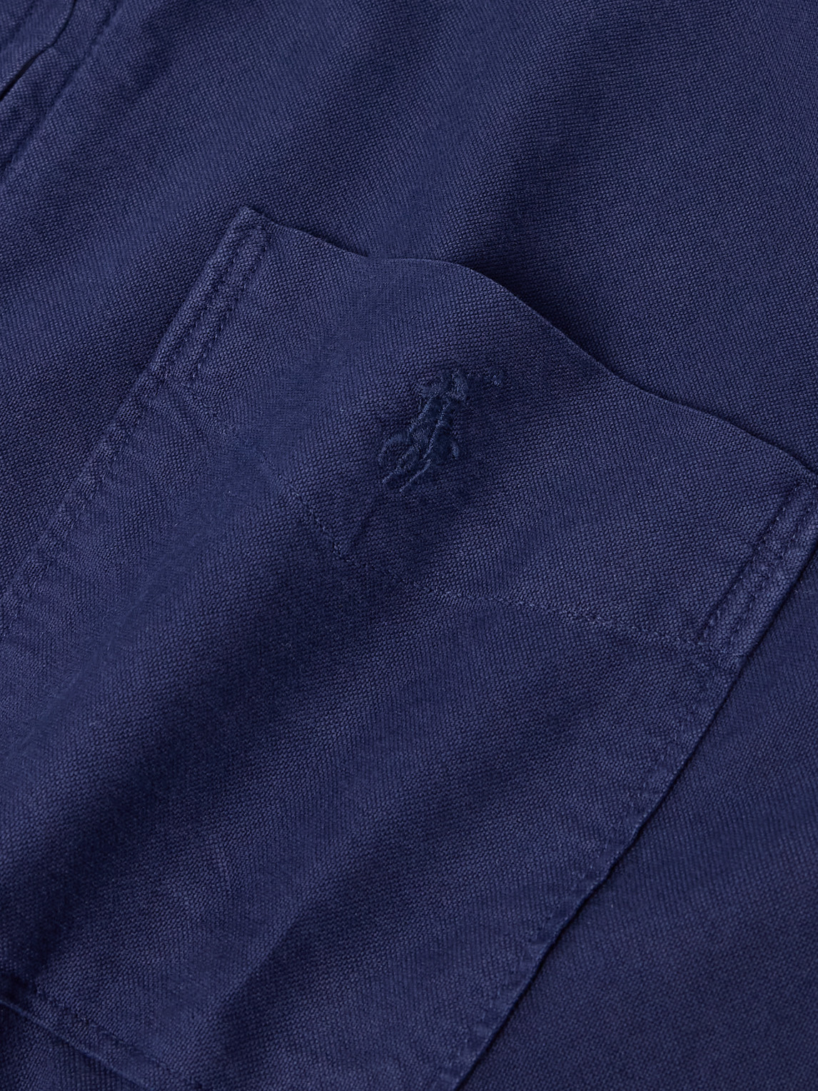 Polo Ralph Lauren Garment-dyed Cotton Oxford Shirt Jacket In Blue