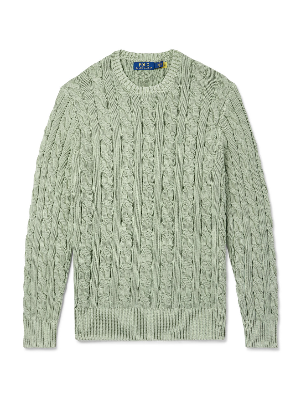 Polo Ralph Lauren Logo-embroidered Cable-knit Cotton Jumper