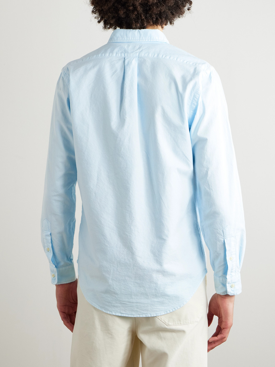 Polo Ralph Lauren Button-down Collar Logo-embroidered Cotton Oxford Shirt In Blue