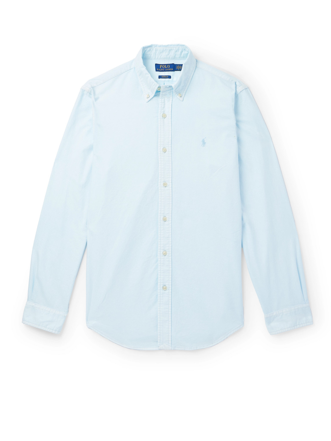 Polo Ralph Lauren Button-down Collar Logo-embroidered Cotton Oxford Shirt In Blue