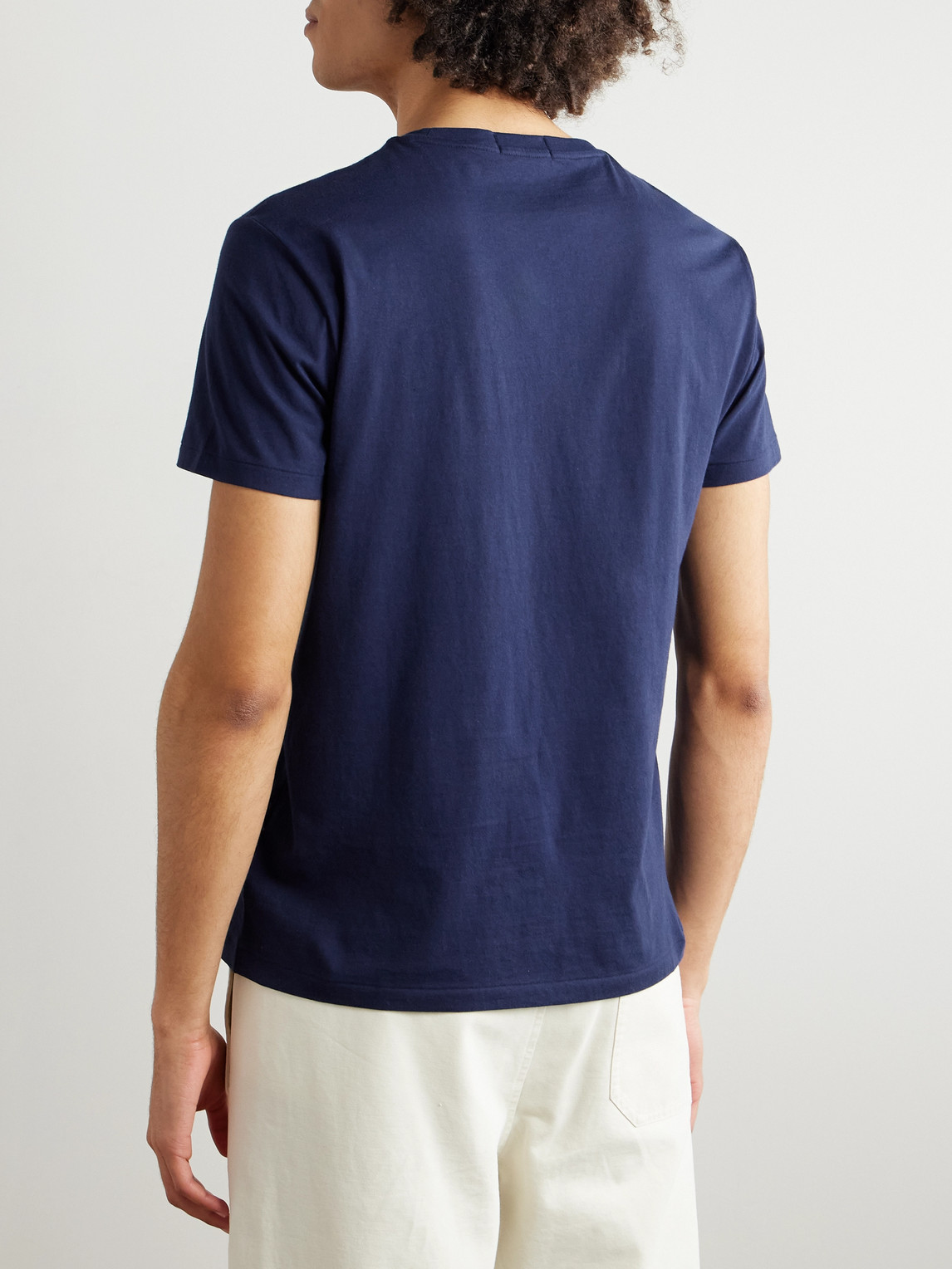 Polo Ralph Lauren Slim-fit Logo-print Cotton-jersey T-shirt In Gray