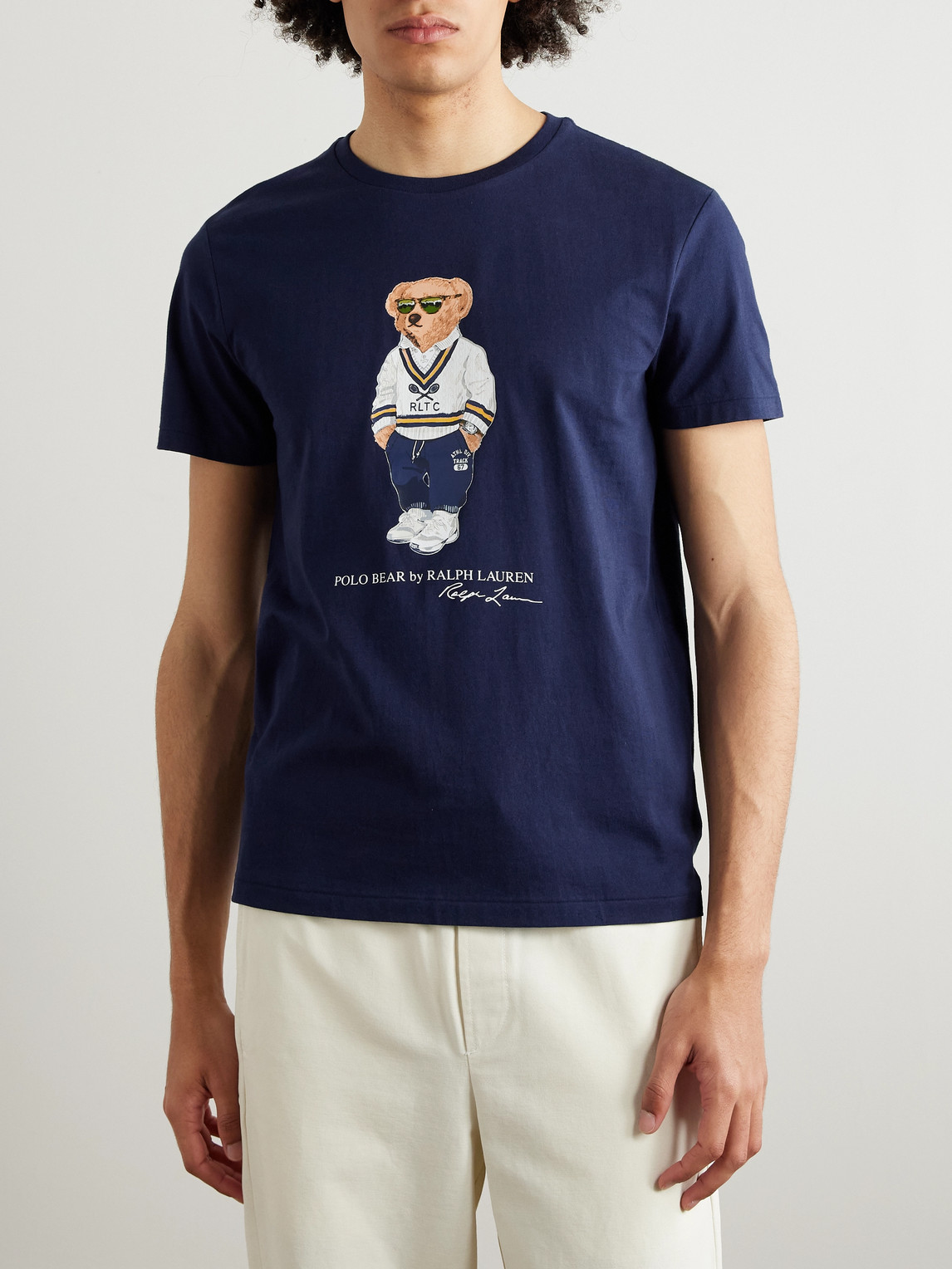 Polo Ralph Lauren Slim-fit Logo-print Cotton-jersey T-shirt In Gray