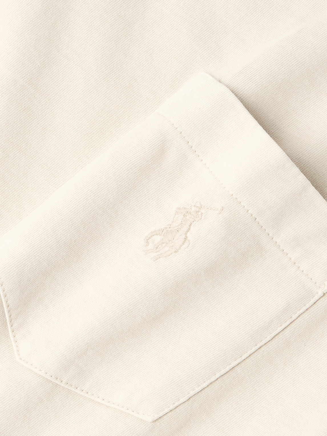 Polo Ralph Lauren Slim-fit Logo-embroidered Cotton-jersey T-shirt In Neutrals