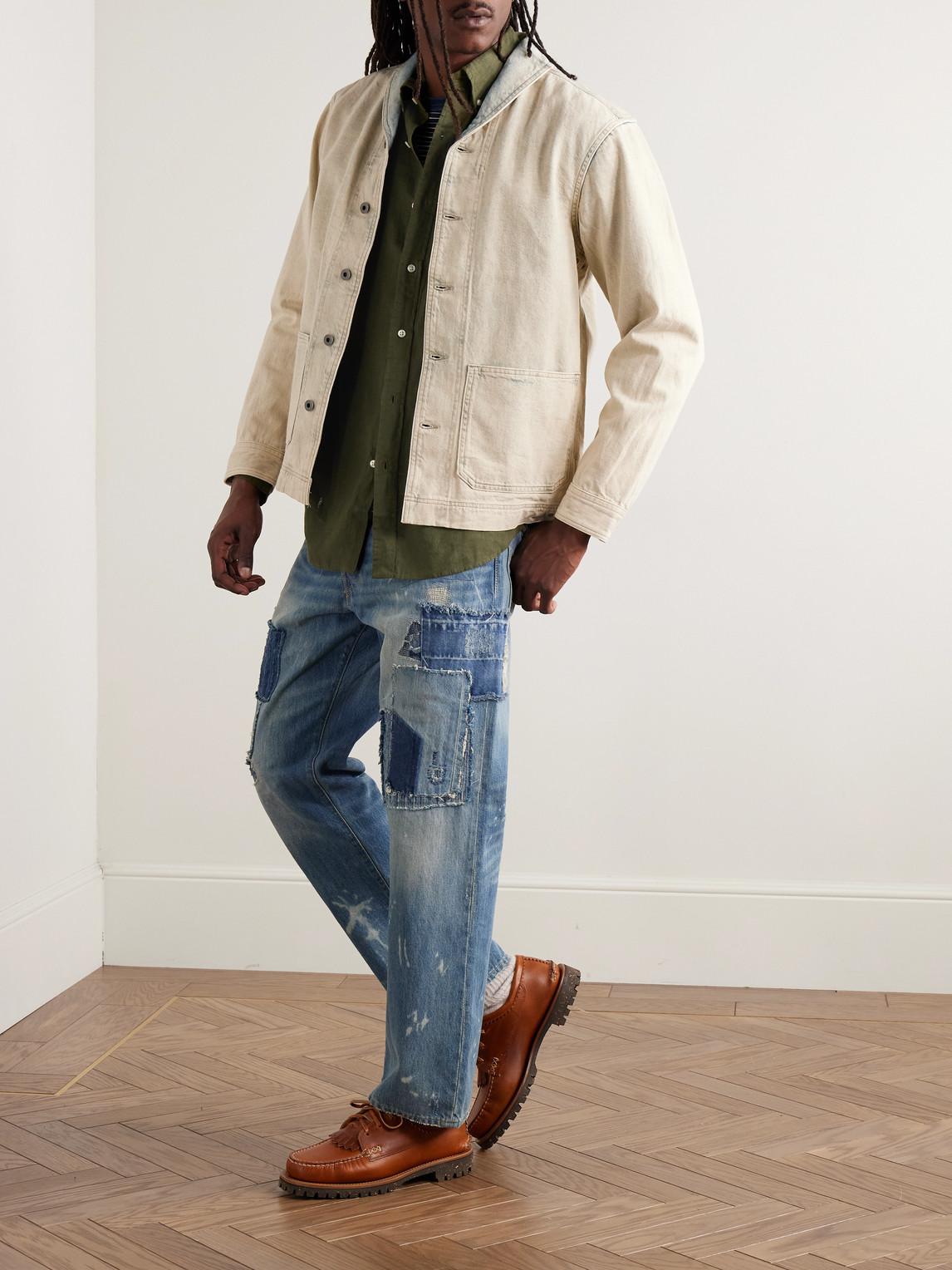 Polo Ralph Lauren Button-down Collar Logo-embroidered Linen Shirt In Green