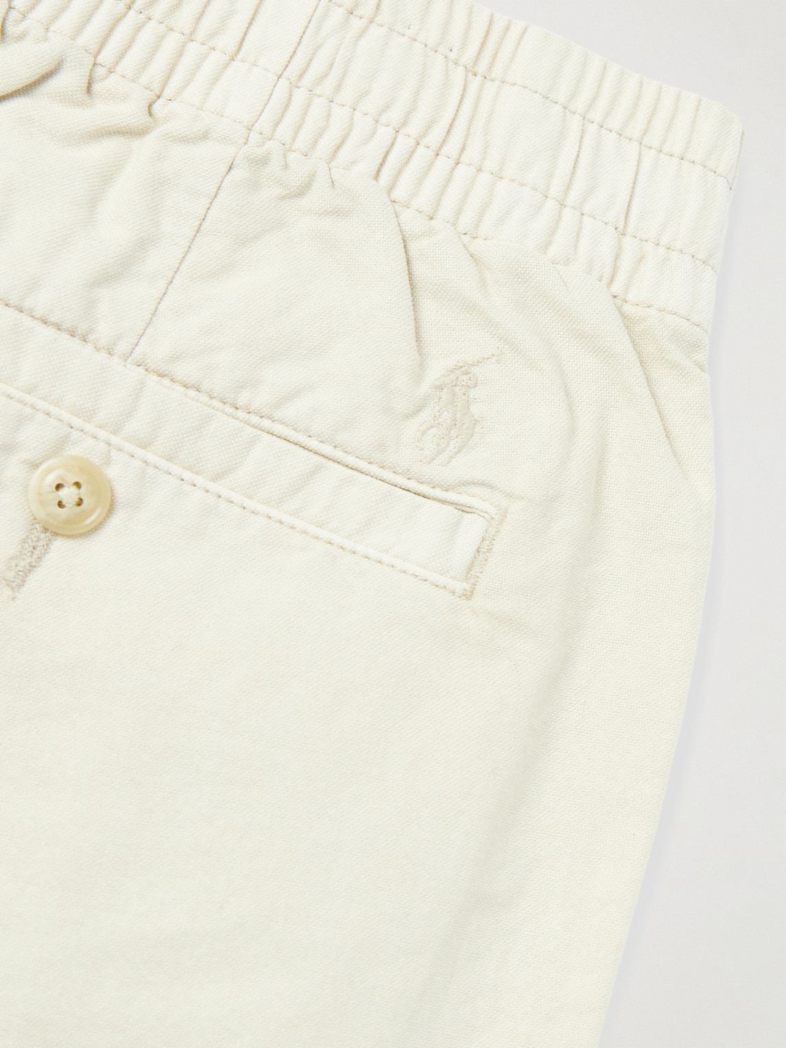Polo Ralph Lauren Prepster Straight-leg Mineral-dyed Cotton Oxford Shorts In Neutrals