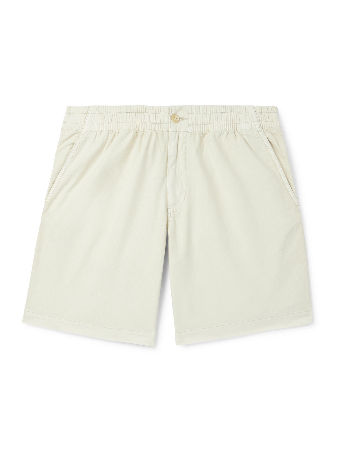 Polo Ralph Lauren Prepster Straight-leg Mineral-dyed Cotton Oxford Shorts In Neutrals