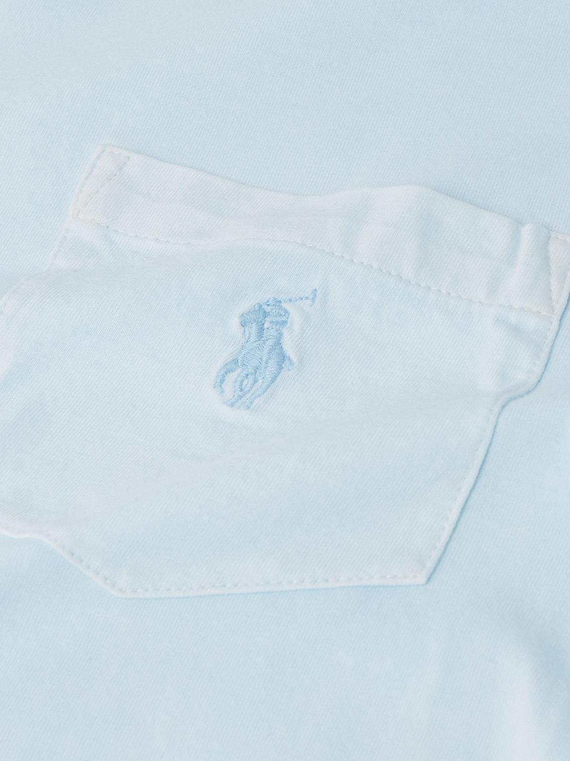 Polo Ralph Lauren Slim-fit Logo-embroidered Cotton-jersey T-shirt In Blue