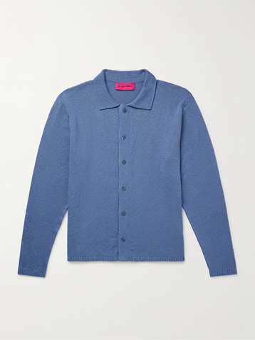 The Elder Statesman カシミアメキシカンPK 黒青紫