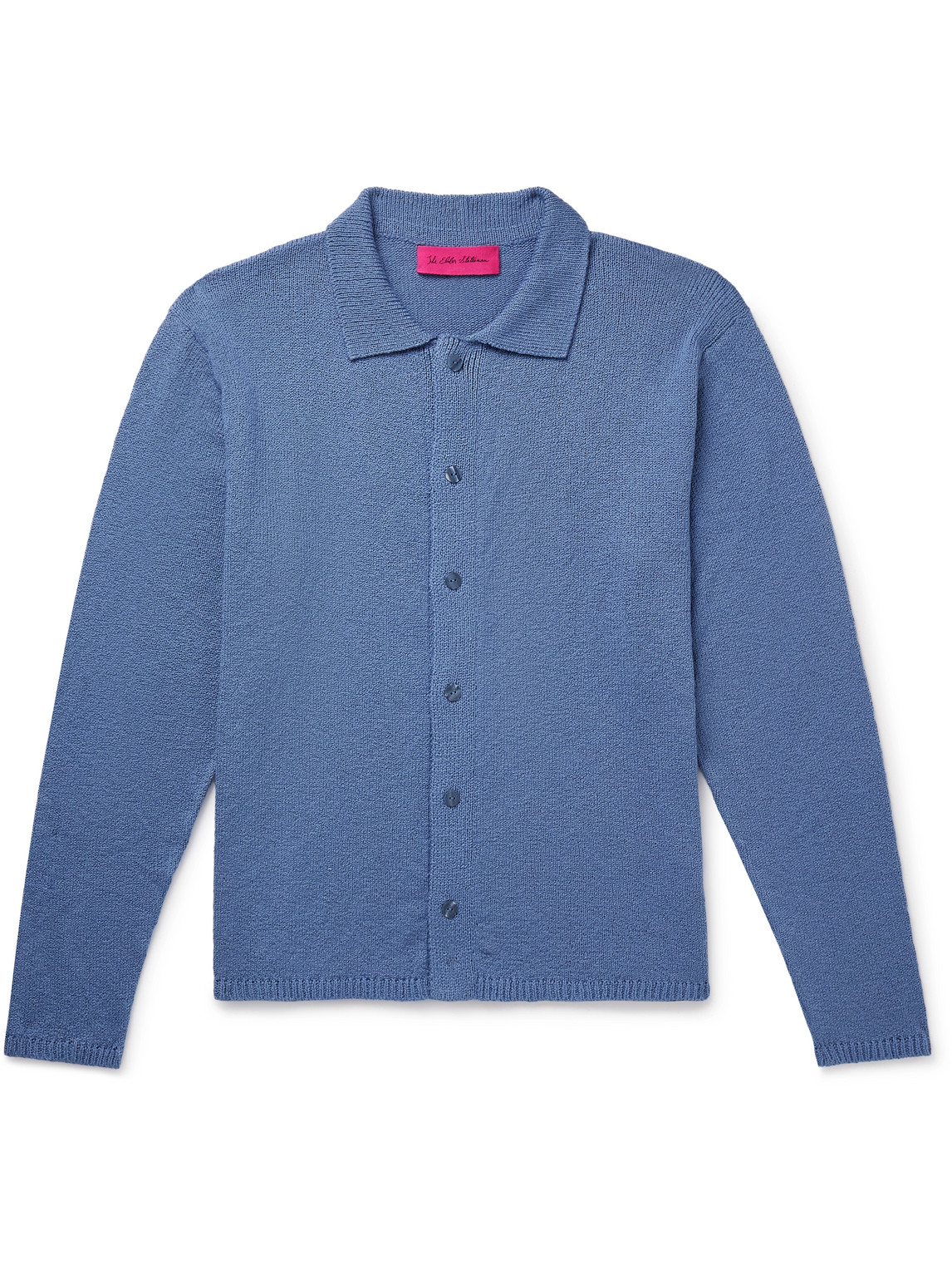 The Elder Statesman Nora Lite Cotton Cardigan In Blue