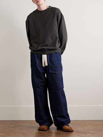 The Elder Statesman カシミアメキシカンPK 黒青紫