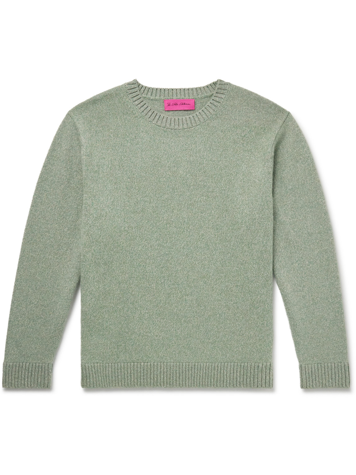 The Elder Statesman Racing Cashmere Sweater In Green