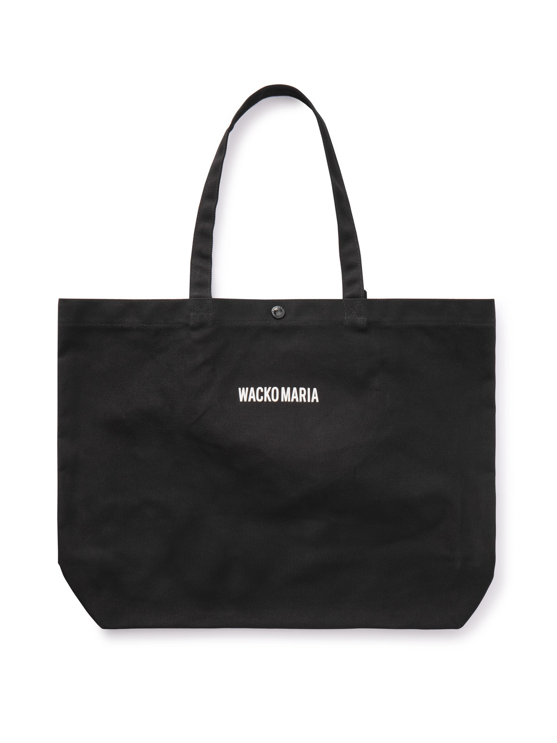 WACKO MARIA/SPEAK EASY / TOTE BAG（BLACK） Wacko Maria Speak Easy Logo-print Cotton-canvas Tote Bag In Black