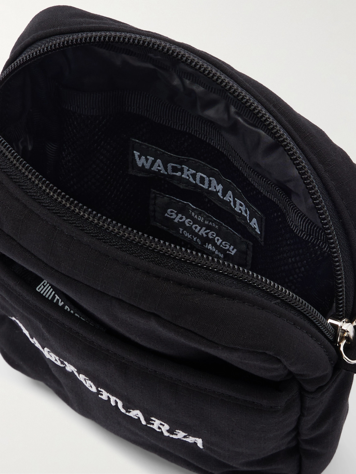 Wacko Maria Speak Easy Small Logo-embroidered Ripstop Pouch