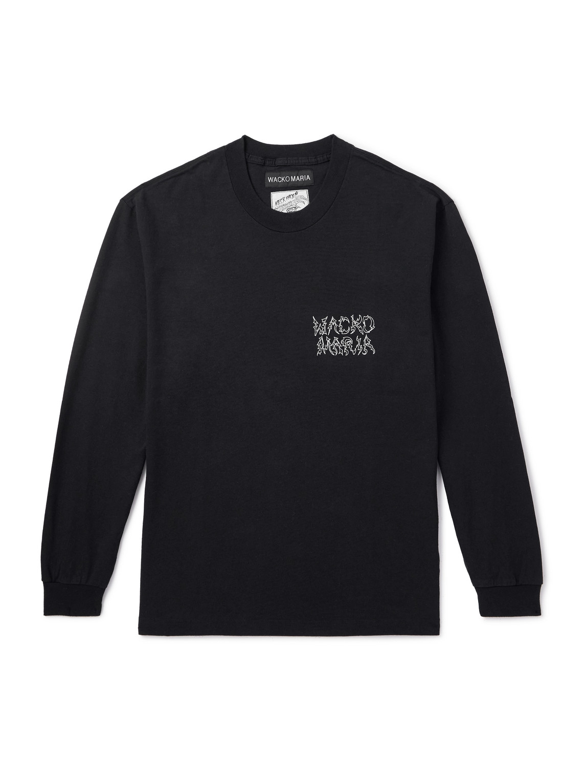 Neck Face Logo-Embroidered Printed Cotton-Jersey T-Shirt
