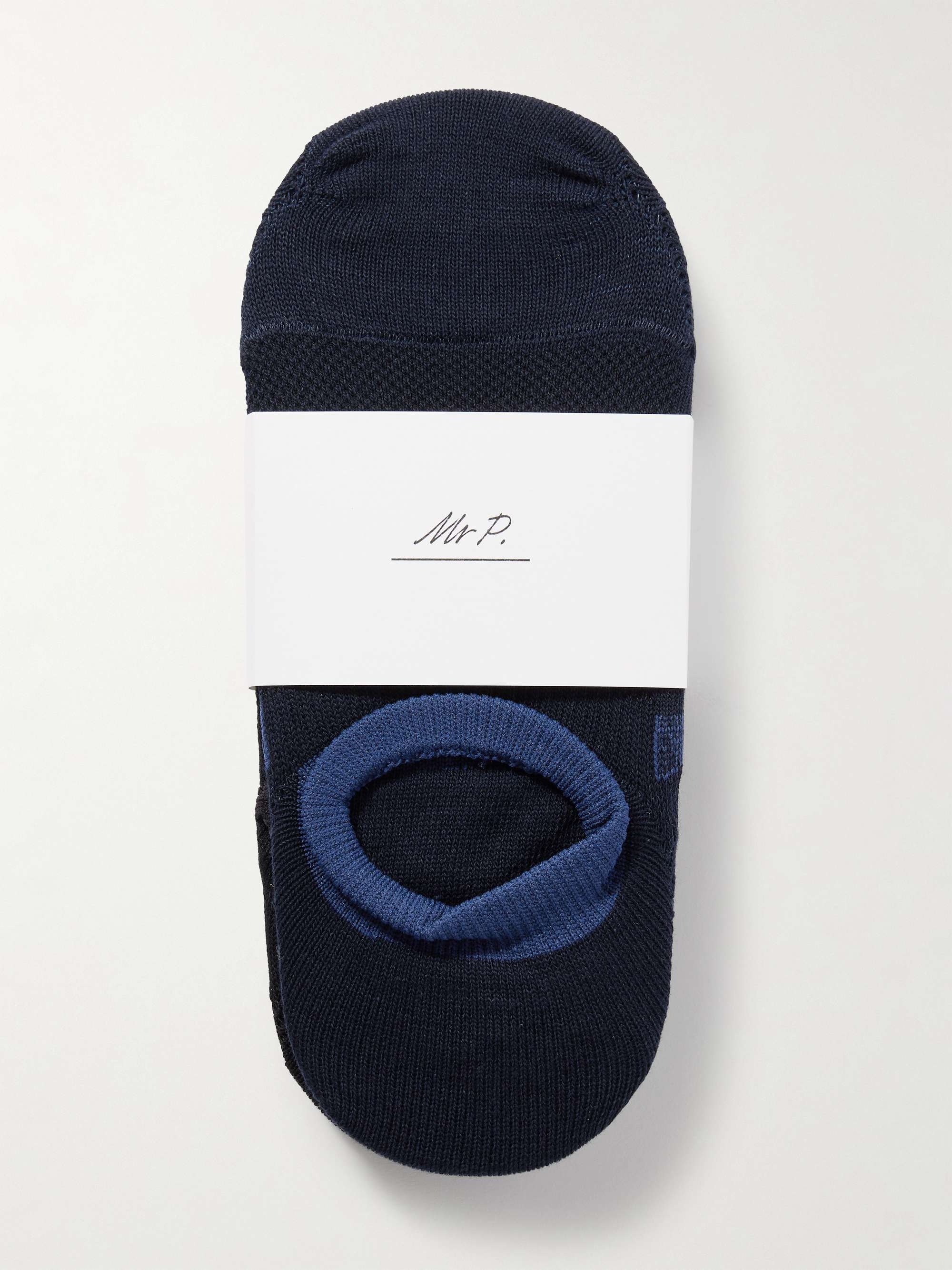 MR P. Three-Pack No-Show Stretch-Knit Socks