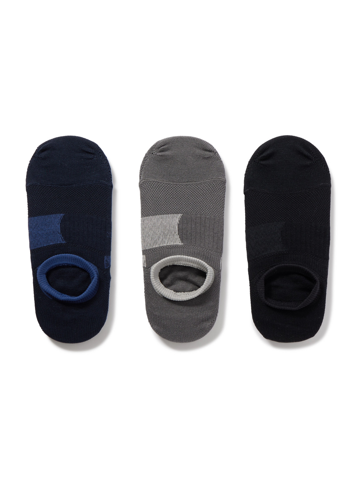 Three-Pack No-Show Stretch-Knit Socks