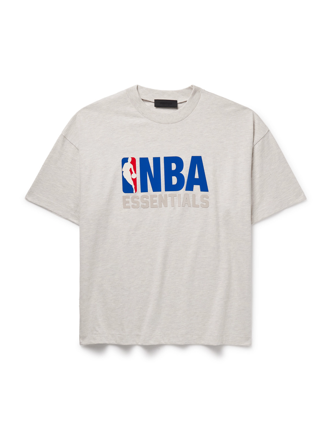 Essentials Nba Appliquéd Cotton-jersey T-shirt In Grey