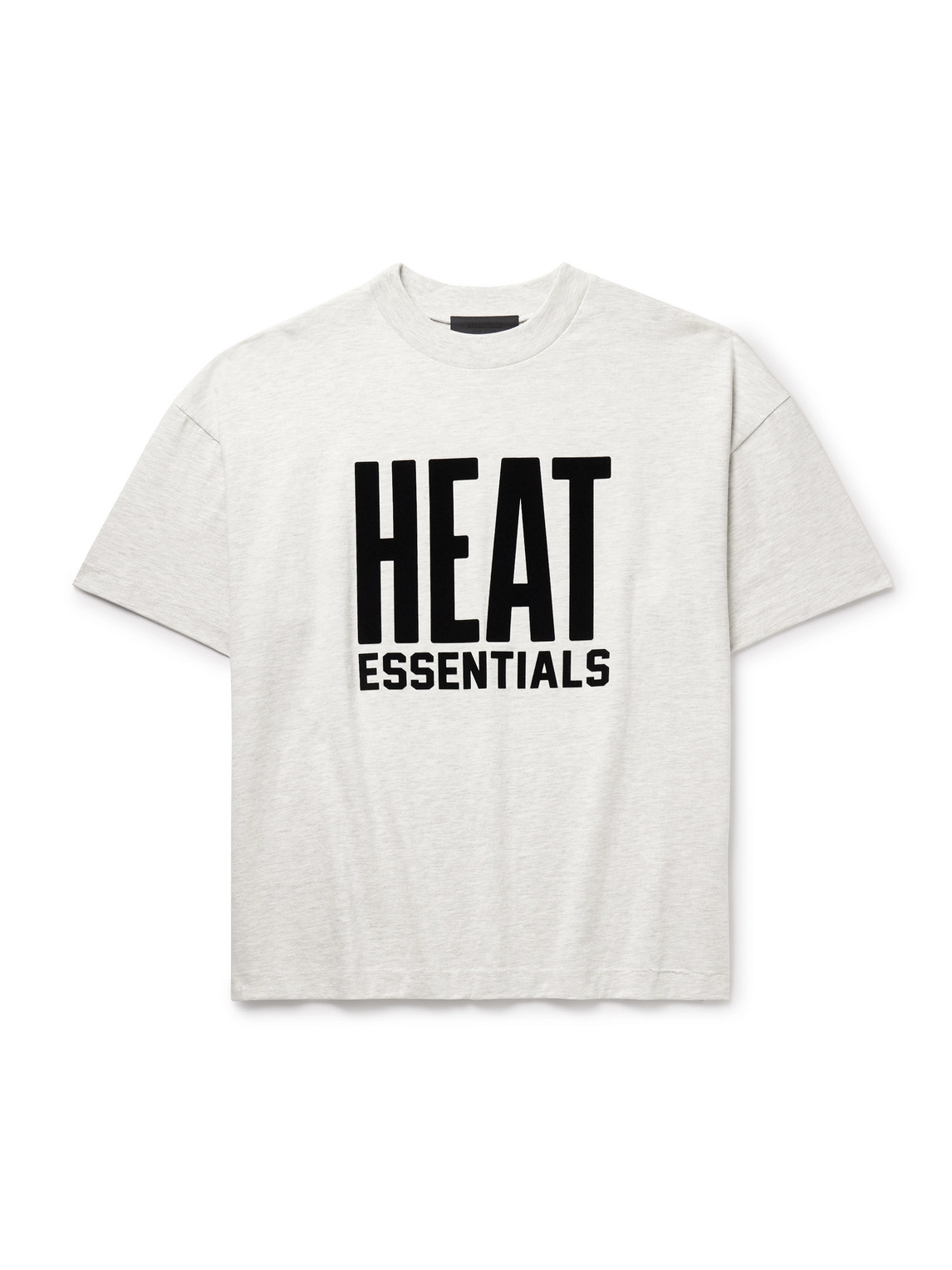 Essentials Nba Heat Appliquéd Cotton-jersey T-shirt In Gray