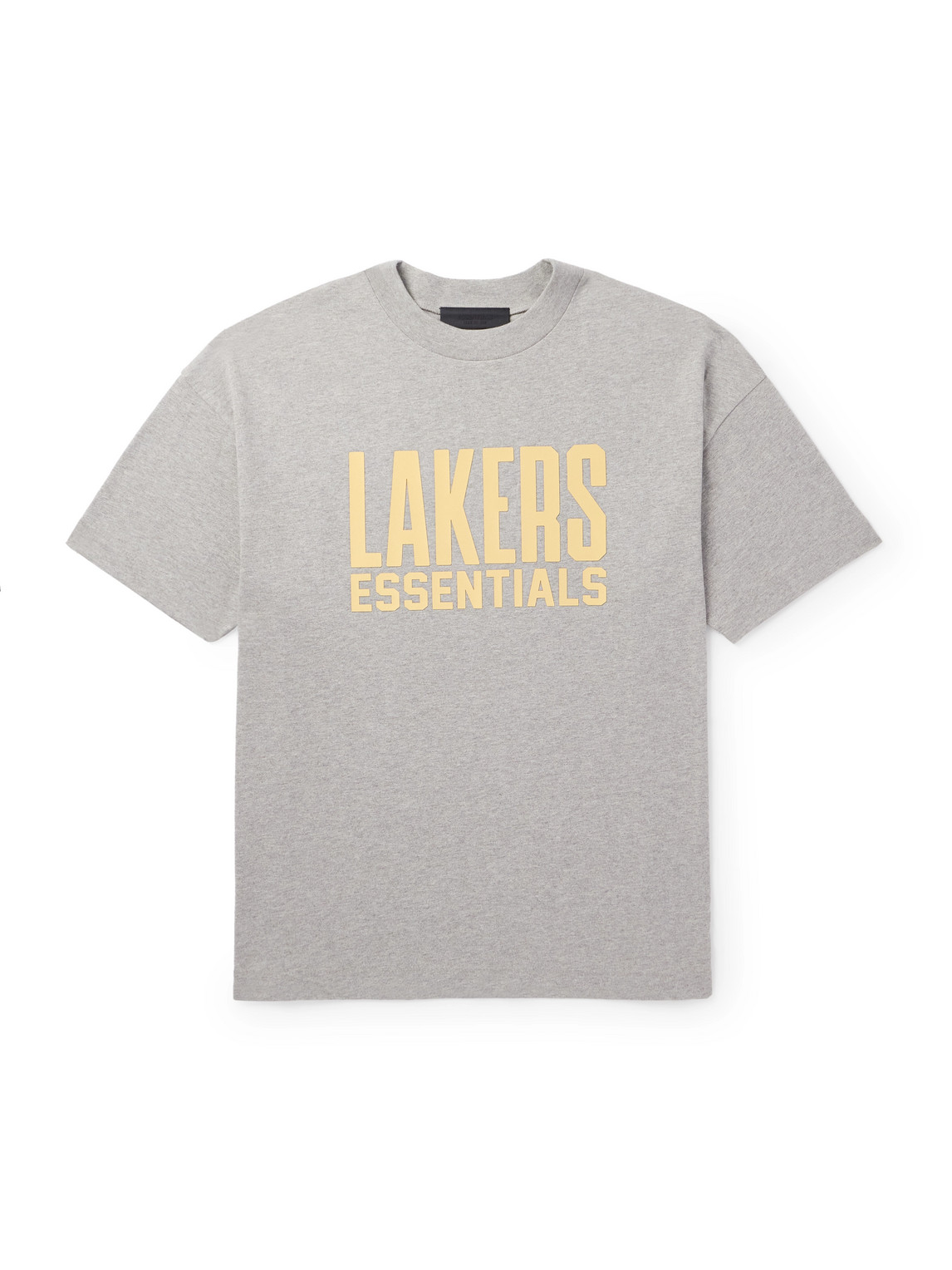 Essentials Nba Knicks Appliquéd Cotton-jersey T-shirt In Gray