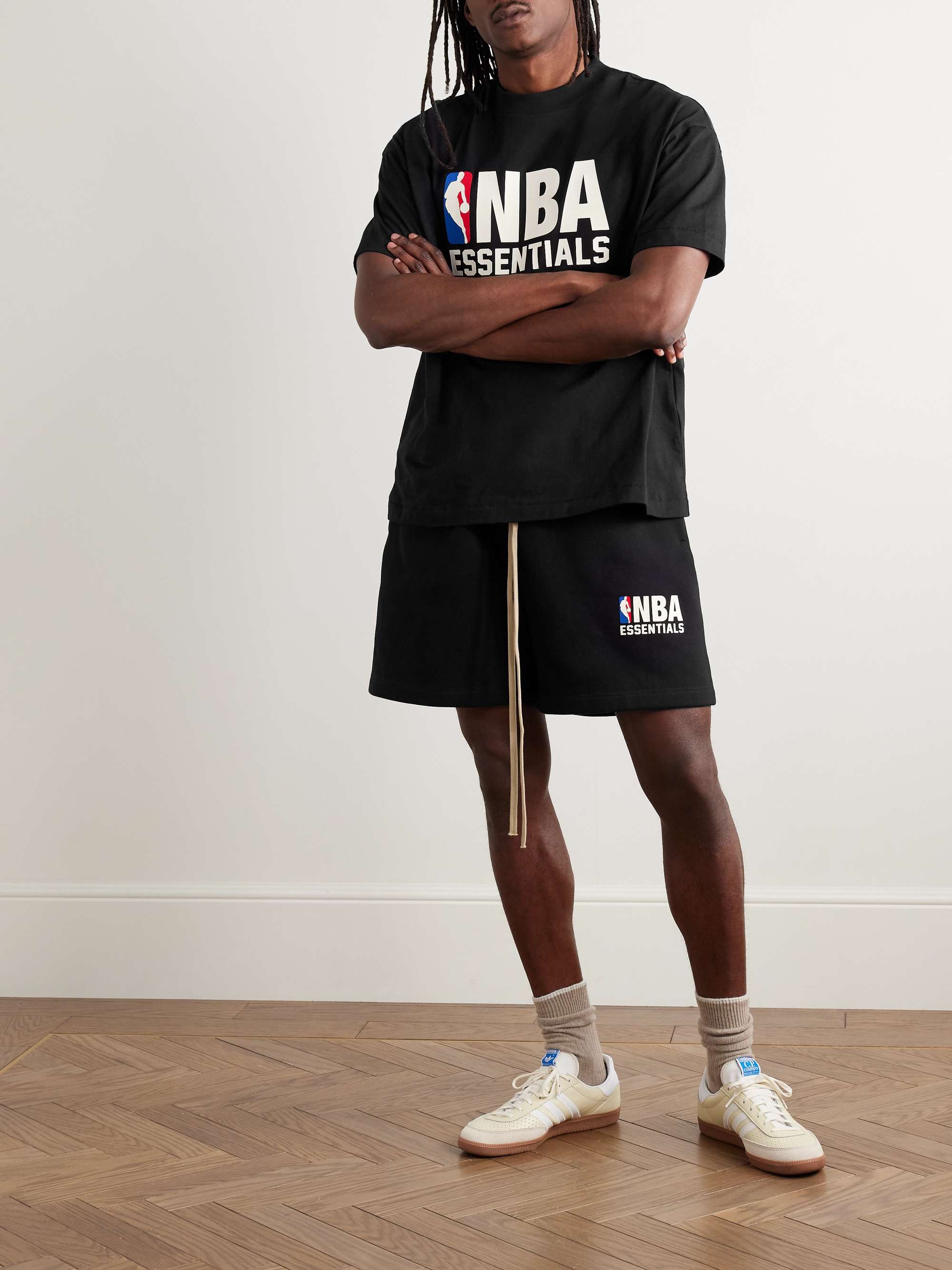 FEAR OF GOD ESSENTIALS + NBA Appliquéd Cotton-Jersey T-Shirt