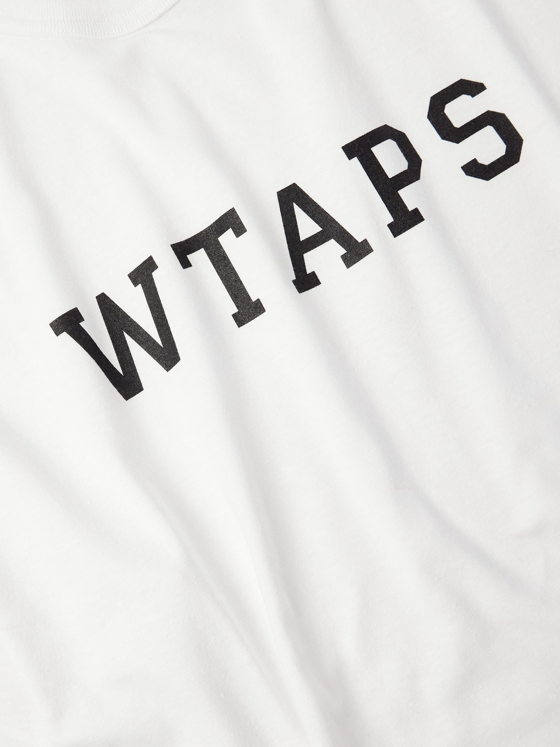 Wtaps Academy 01 Logo-print Cotton-blend Jersey T-shirt In White