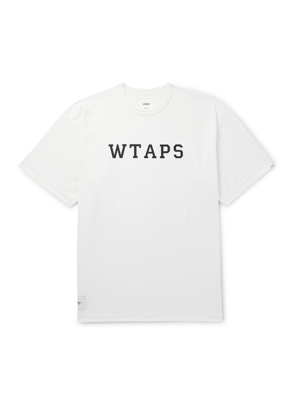 Wtaps Academy 01 Logo-print Cotton-blend Jersey T-shirt In White
