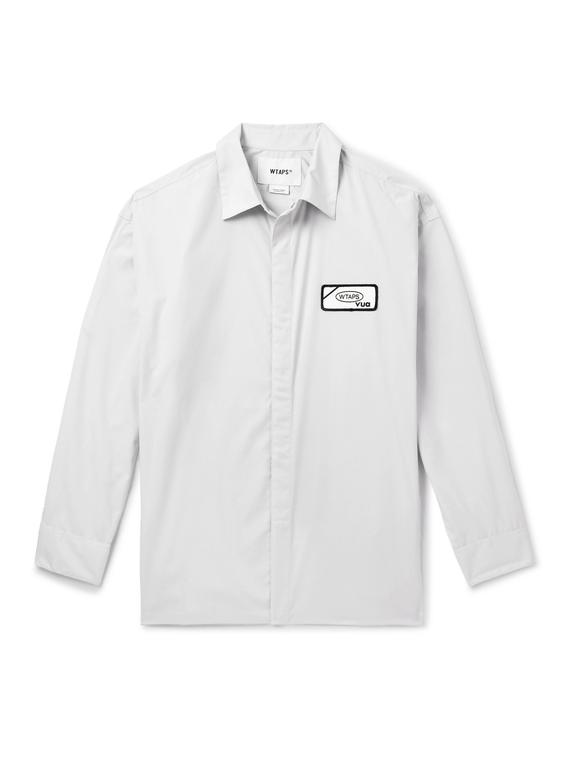 Repo Logo-Appliquéd Cotton-Blend Broadcloth Shirt