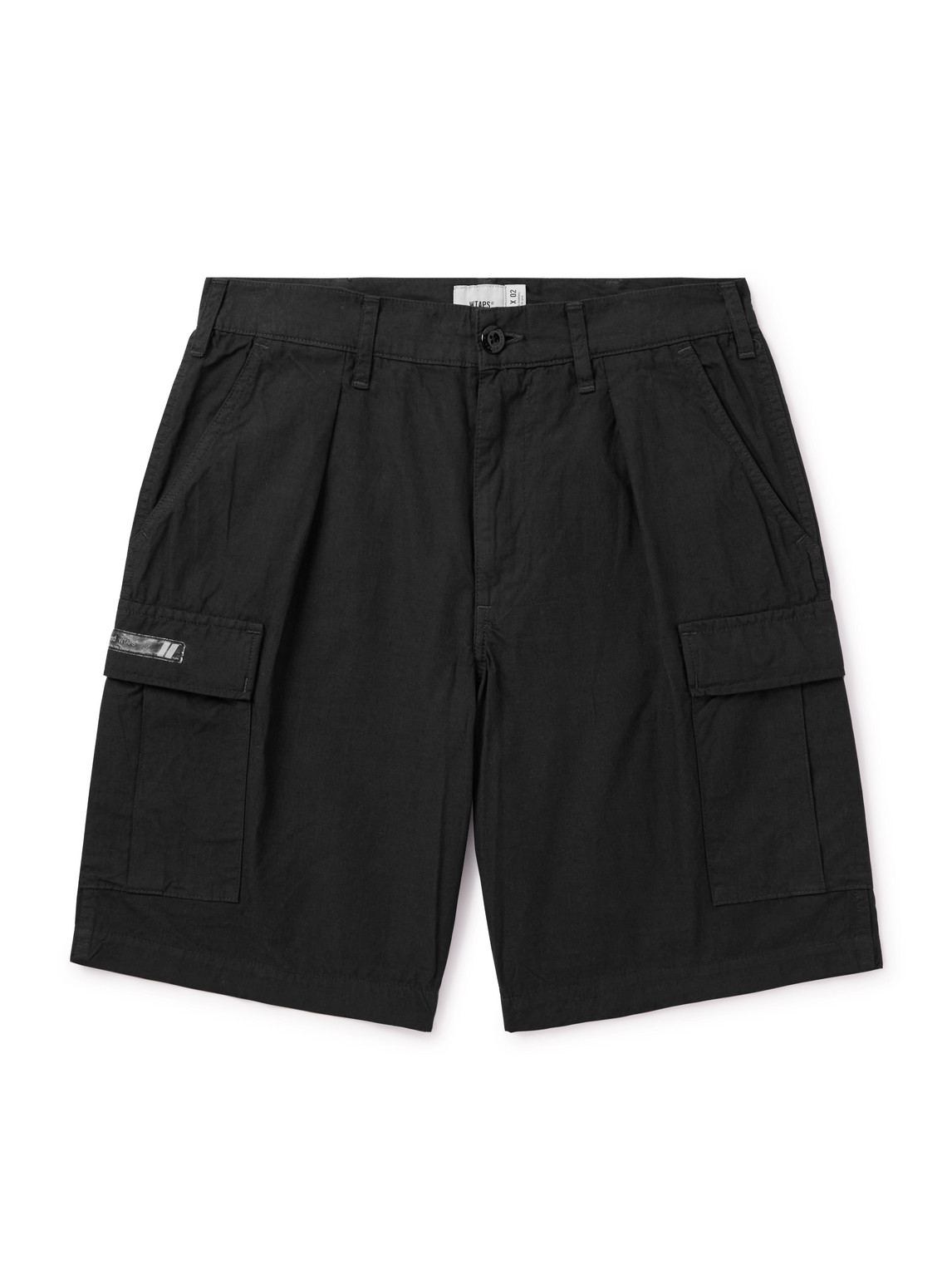 Wtaps Straight-leg Cotton-ripstop Shorts In Black
