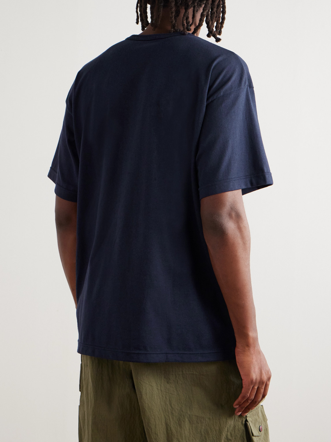 WTAPS | 31I81R8104A | Navy | Academy 01 Logo-Print Cotton-Blend