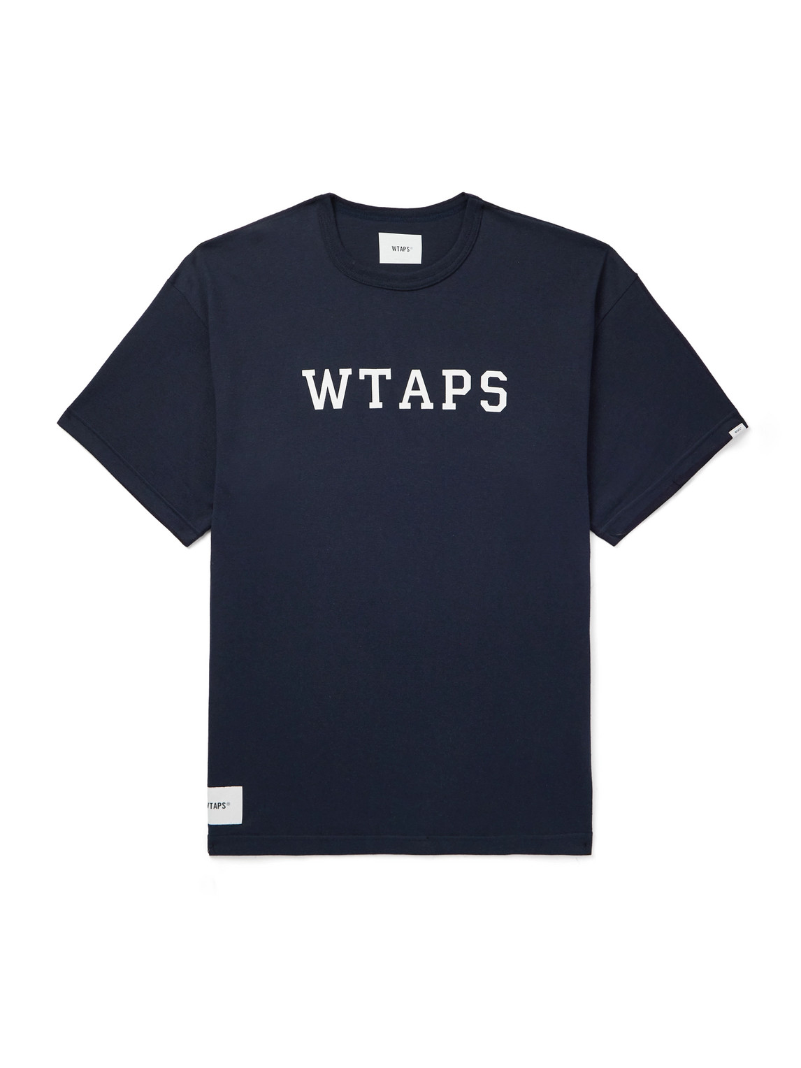 Wtaps Academy 01 Logo-print Cotton-blend Jersey T-shirt In Blue